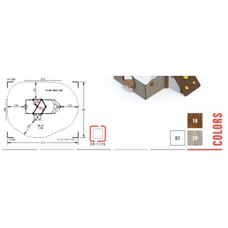 Vaikų žaidimo aikštelės kompleksas, kolekcija 'Piratų laivas / MBG-1178_CI 06-1003-T02'