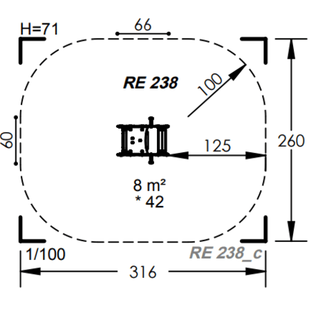 Spyruokliukas vaikų žaidimų aikštelėms 'MBG-1087_RE 295-05'