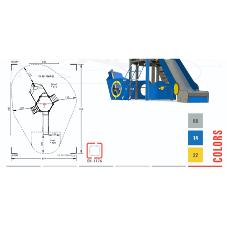  Vaikų žaidimo aikštelės kompleksas, kolekcija 'Piratų laivas / MBG-1200_CI 12-1005-Q99'