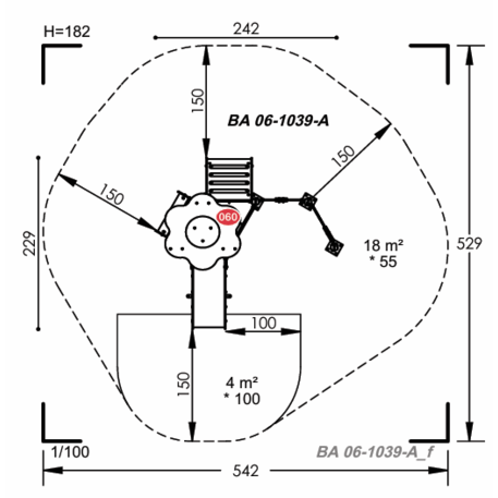 Vaikų žaidimų aikštelių įranga Baby linija – mažiesiems 'MBG-2079_BA 06-1039-A99'
