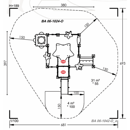 Vaikų žaidimų aikštelių įranga Baby linija – mažiesiems 'MBG-2082_BA 06-1042-O14'