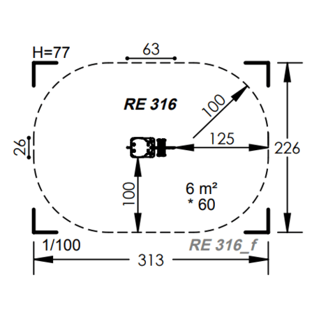 Spyruokliukas vaikų žaidimų aikštelėms 'MBG-1110_RE 315-99'