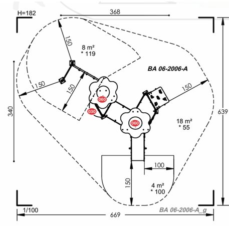 Vaikų žaidimų aikštelių įranga Baby linija – mažiesiems 'MBG-2095_BA 06-2006-A98'