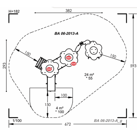 Vaikų žaidimų aikštelių įranga Baby linija – mažiesiems 'MBG-2101_BA 06-2013-A05'