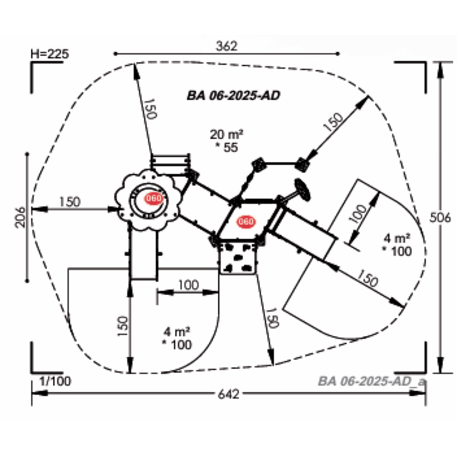 Vaikų žaidimų aikštelių įranga Baby linija – mažiesiems 'MBG-2114_BA 06-2025-AD01'