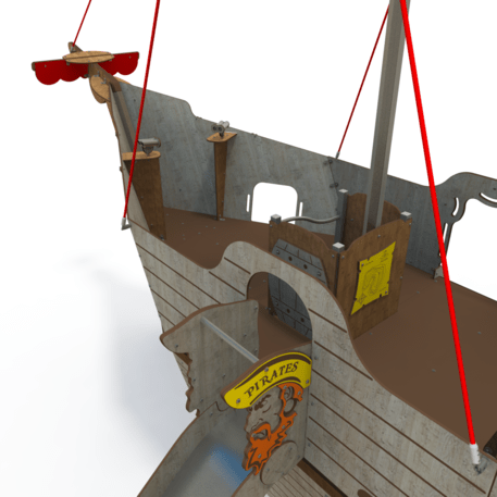  Vaikų žaidimo aikštelės kompleksas, kolekcija 'Piratų laivas / MBG-1225_CI 15-1002-T02'