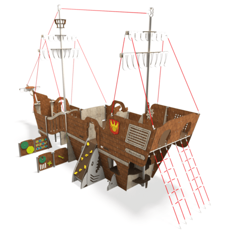  Vaikų žaidimo aikštelės kompleksas, kolekcija 'Piratų laivas / MBG-1235_CI 15-1011-T02'