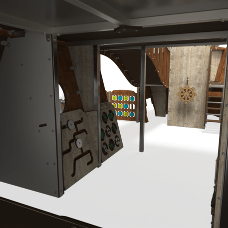  Vaikų žaidimo aikštelės kompleksas, kolekcija 'Piratų laivas / MBG-1235_CI 15-1011-T02'