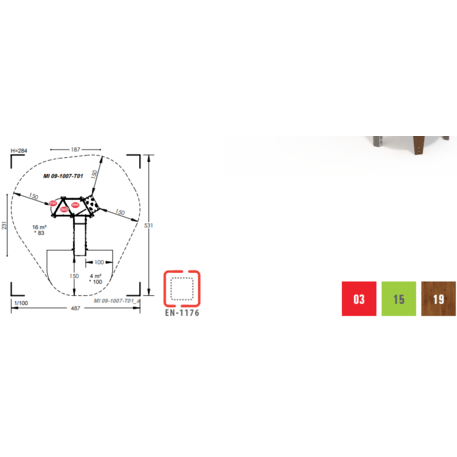 Žaidimų aikštelių kompleksas vaikams nuo 2 metų amžiaus – kolekcija 'MINI / MBG-2156_MI 09-1007-T01'