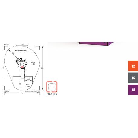 Žaidimų aikštelių kompleksas vaikams nuo 2 metų amžiaus – kolekcija 'MINI / MBG-2190_MI 09-1037-T03'