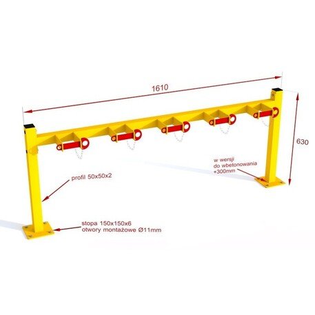 Metalinis paspirtukų laikiklis / stovas 'STF/161x5xH/63cm/MDL' 