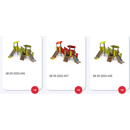 Žaidimų aikštelių kompleksas vaikams nuo 2 metų amžiaus – kolekcija 'MINI / MBG-2243_MI 09-2033-A99'
