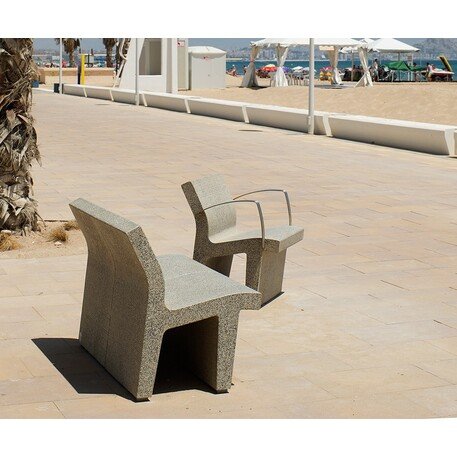 Betoninis modulinis suolas su LED apšvietimu 'Premium / Lounger Light 55cm'