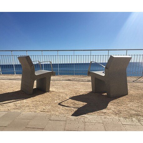 Betoninis modulinis suolas su LED apšvietimu 'Premium / Lounger Light 55cm'