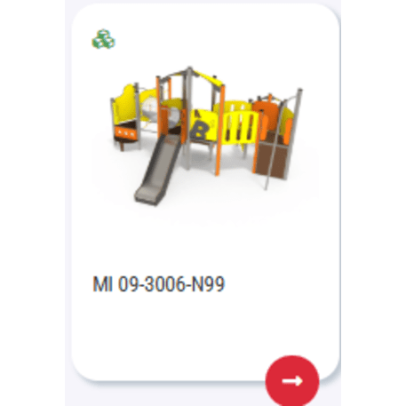 Žaidimų aikštelių kompleksas vaikams nuo 2 metų amžiaus – kolekcija 'MINI / MBG-2318_MI 09-3006-N22'