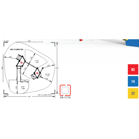 Žaidimų aikštelių kompleksas vaikams nuo 2 iki 10 metų amžiaus – kolekcija 'MAXI / MBG-2395_MA 12-2006-T02'