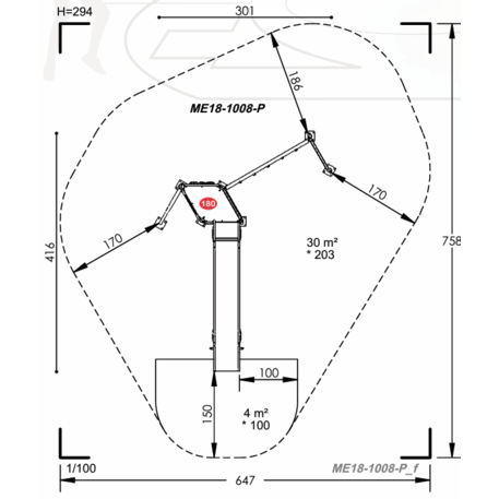 Spielplatzkomplex für Kinder von 2 bis 12 Jahren – Kollektion 'MEGA / MBG-2523_ME 18-1008-P15'