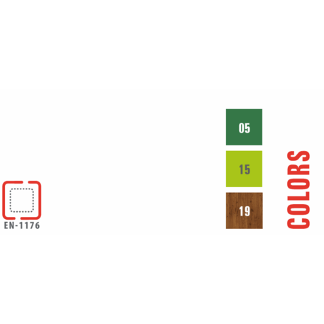 Žaidimų aikštelių kompleksas vaikams nuo 2 iki 12 metų amžiaus – kolekcija 'MEGA / MBG-2555_ME 18-2032-P15'