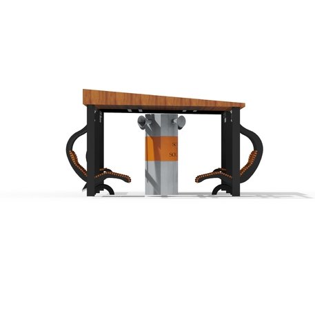 Lauko druskų kambarys (Haloterapija) su pergole, supynėmis ir suolais iš iroko medienos 'Premium Collection / STF/27-41-02_01/MDL'