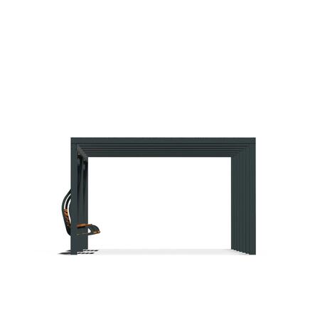 Metalinė pergolė su supynėmis iš iroko medienos 'Premium Collection / STF/25-31-05/MDL'