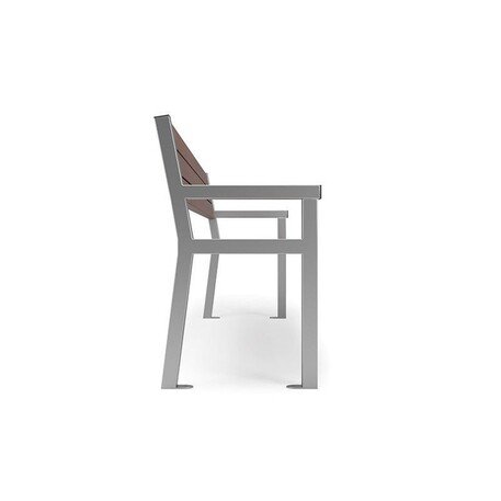 Metalinis suolas su atlošu ir medine sėdimąja dalimi 'MBG/10-Trapez / 190cm'