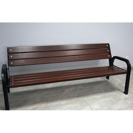 Metalinis suolas su atlošu ir medine sėdimąja dalimi 'MBG/20-Promyk III / 150-180cm'