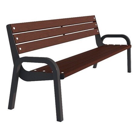 Metalinis suolas su atlošu ir medine sėdimąja dalimi 'MBG/20-Promyk III / 150-180cm'