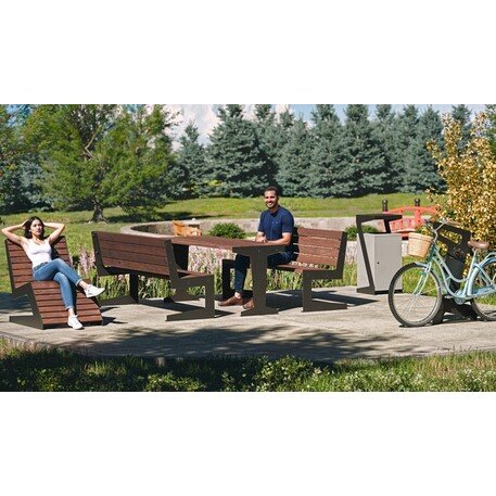 Металлический шезлонг с деревянной лежачей поверхностью 'STF/Luna/MDL'