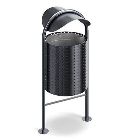 Metalinė šiukšliadėžė su stogeliu 'Beryl-60L'
