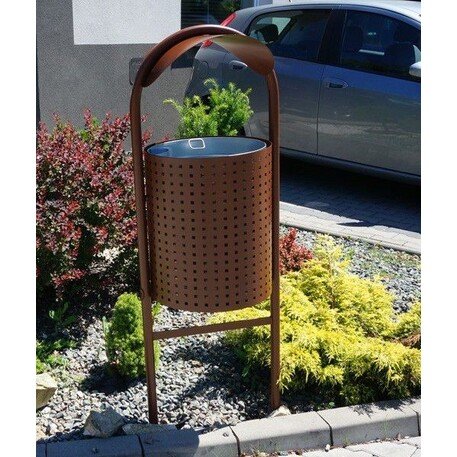 Metalinė šiukšliadėžė su stogeliu 'Beryl-60L'