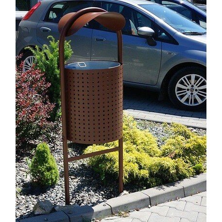 Metalinė šiukšliadėžė su stogeliu 'Beryl-60L'