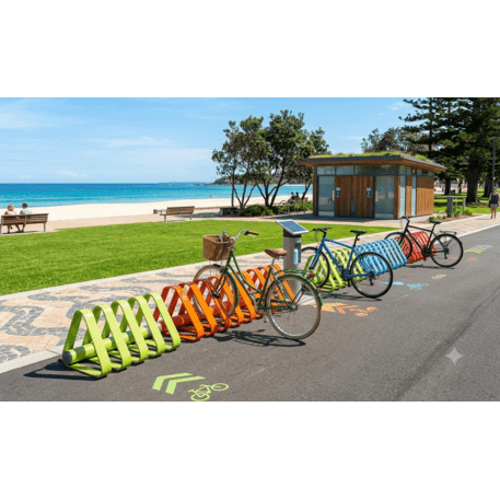 Metal bicycle rack 'Tresette A'