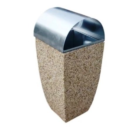 Concrete litter bin '45x45xH/80cm / 70L'