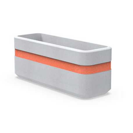 Concrete outdoor planter 'Genewa / 117x39xH/45cm'