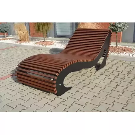 Metalinis gultas, šezlongas su medine sėdimąja dalimi 'BD/LM001_1701 /MDL'