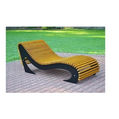 Metalinis gultas, šezlongas su medine sėdimąja dalimi 'BD/LM001_1701 /MDL'