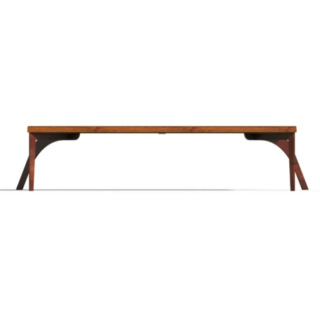 Panchina in metallo con schienale, realizzata in legno di Iroko 'Premium Collection / STF/24-02-10/MDL'