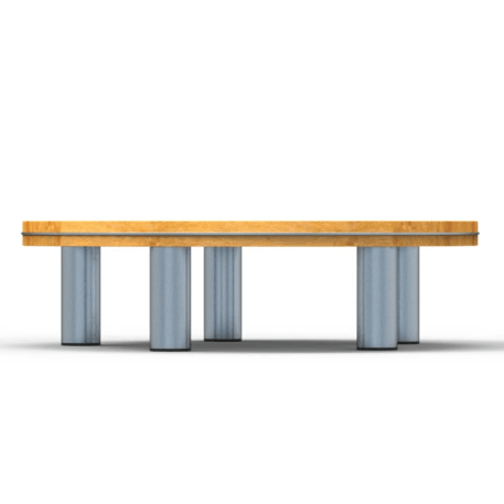 Metalinis suolas (suoliukas) be atlošo, pagamintas iš Iroko medienos 'Premium Collection / STF/22-02-01_01/MDL'