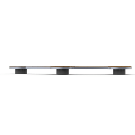 Metalinis suolas (suoliukas) be atlošo, pagamintas iš Iroko medienos 'Premium Collection / STF/20-04-21_01/MDL'