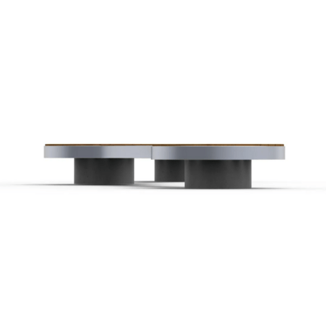 Metalinis suolas (suoliukas) be atlošo, pagamintas iš Iroko medienos 'Premium Collection / STF/20-04-21_01/MDL'