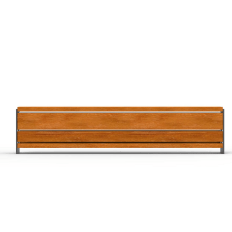 Metalinis suolas (suoliukas) be atlošo, pagamintas iš Iroko medienos 'Premium Collection / STF/20-02-37/MDL'