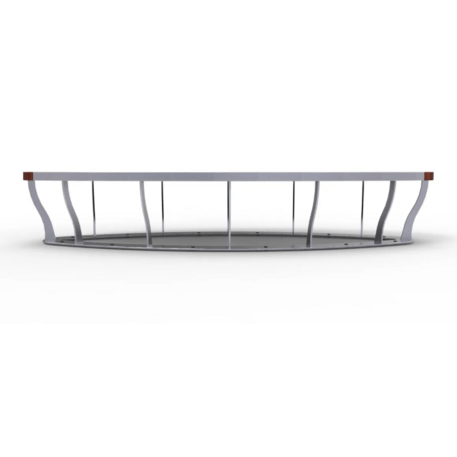 Metalinis suolas (suoliukas) be atlošo, pagamintas iš Iroko medienos 'Premium Collection / STF/19-02-53/MDL'