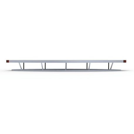 Metalinis suolas (suoliukas) be atlošo, pagamintas iš Iroko medienos 'Premium Collection / STF/19-02-53/MDL'