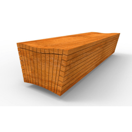 Metalinis suolas (suoliukas) be atlošo, pagamintas iš Iroko medienos 'Premium Collection / 'STF/19-02-22/MDL'