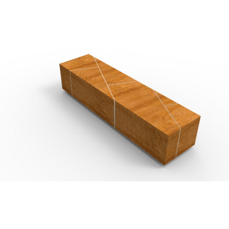 Metalinis suolas (suoliukas) be atlošo, pagamintas iš Iroko medienos 'Premium Collection / STF/13-02-61/MDL'