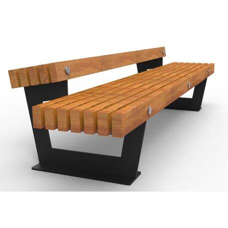 Metalinis suoliukas su / be atlošo, pagamintas iš Iroko medienos 'Premium Collection / STF/13-02-30/MDL'