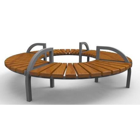 Metalinis suolas (suoliukas) be atlošo, pagamintas iš Iroko medienos 'Premium Collection / STF/13-02-07/MDL'