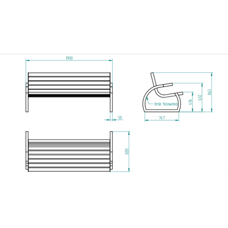 Metalinis suoliukas su atlošu, pagamintas iš Iroko medienos 'Premium / STF/06-04-12/MDL'