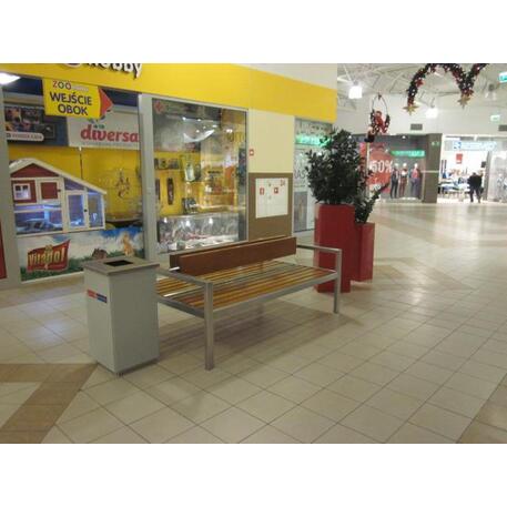 Dvipusis metalinis suoliukas su atlošu, pagamintas iš Iroko 'Premium / STF/02-04-05_03/MDL'