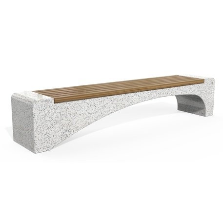 HPC Terrazzo betoninis suolas su medine sėdimąja dalimi BS-233 | Urban Premium Collection